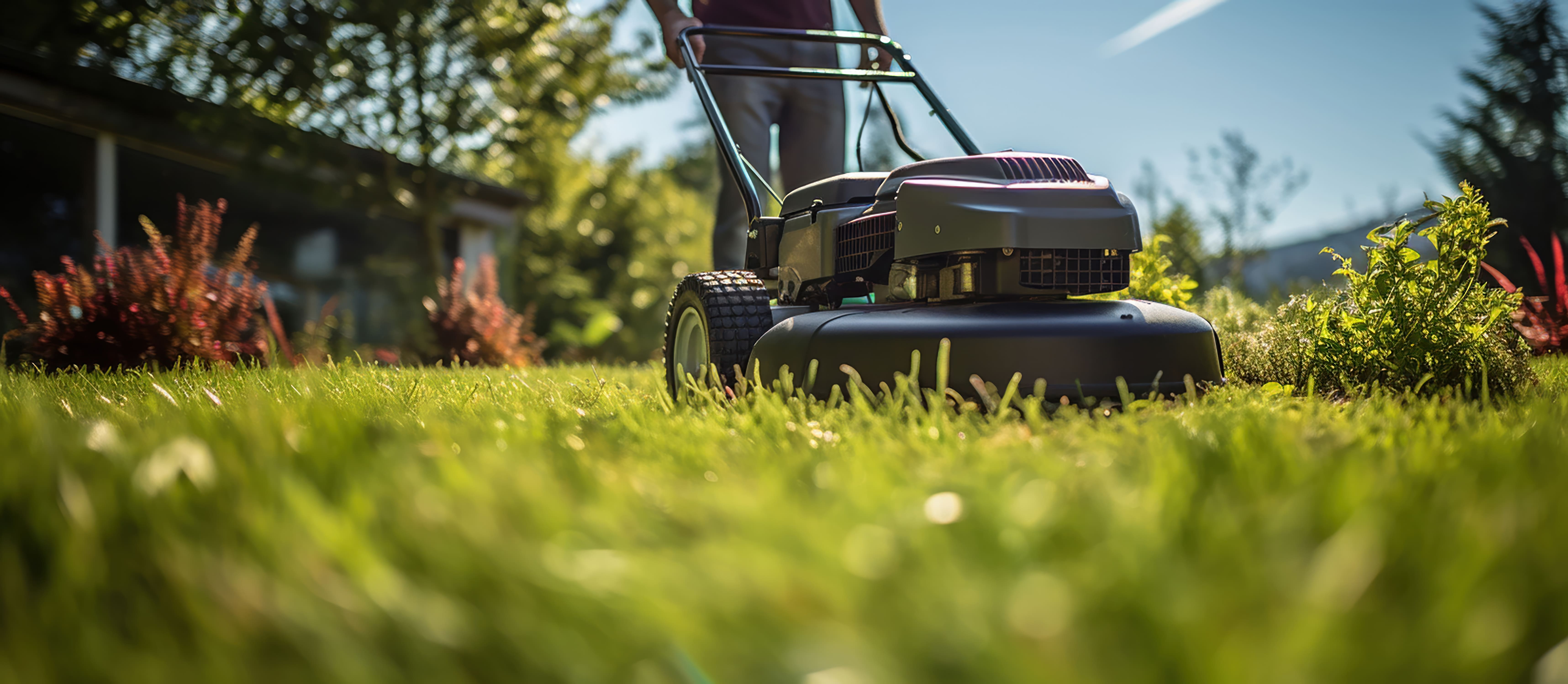 Commercial landscape crew maintaining a South Florida property